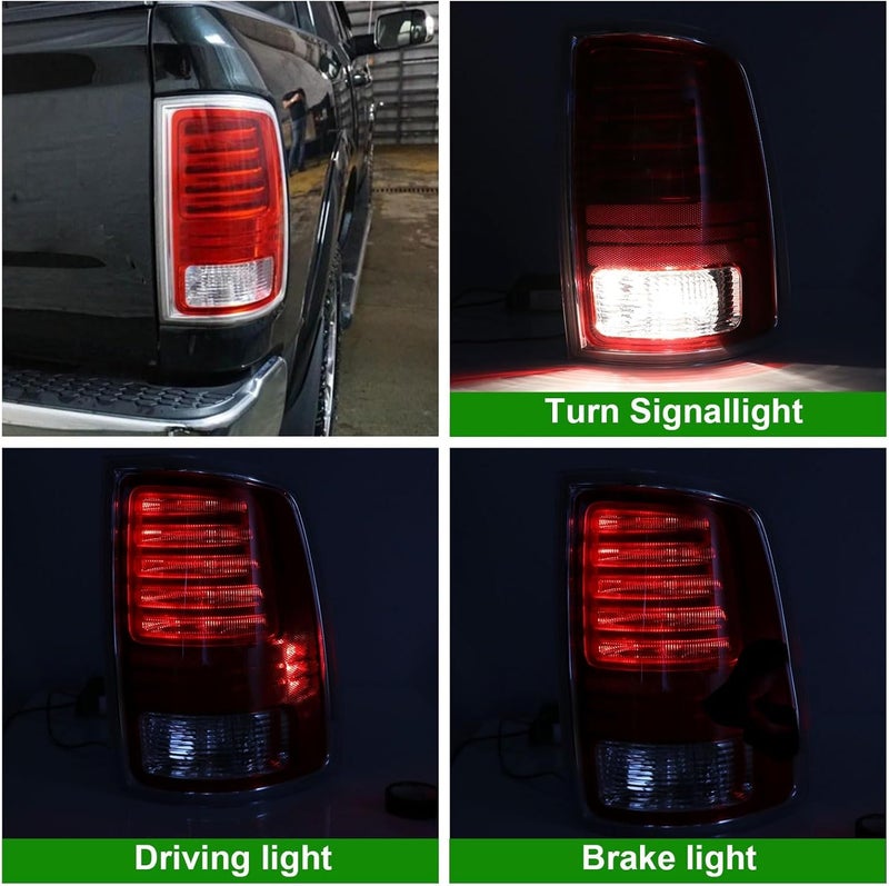 Lochnchn LED Tail Light Assembly Compatible with 2013-2018 Dodge Ram 1500,2014-2018 Ram 2500 3500 Right Passenger Side Led Taillights Rear Outer Tail Lamp Replace CH2801203 68093078AB - Image 4